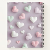 Personalized Soft Pastel Candy Hearts Notizblock (Rückseite)