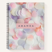Personalized Soft Pastel Confetti Design Notizblock (Vorderseite)
