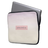 Personalized Soft Pastel Lavender Gradient Laptopschutzhülle (Vorderseite Links)