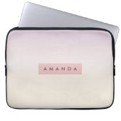 Personalized Soft Pastel Lavender Gradient Laptopschutzhülle (Vorderseite)