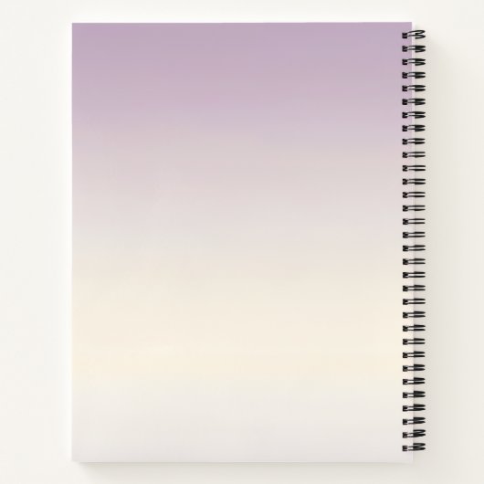 Personalized Soft Pastel Lavender Gradient Notizblock (Rückseite)