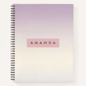 Personalized Soft Pastel Lavender Gradient Notizblock (Vorderseite)