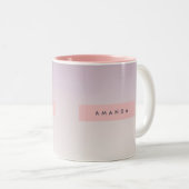 Personalized Soft Pastel Lavender Gradient Zweifarbige Tasse (VorderseiteRechts)