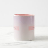 Personalized Soft Pastel Lavender Gradient Zweifarbige Tasse (Mittel)