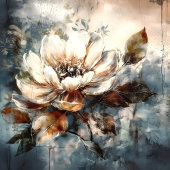 Personalized Soft Peony Watercolor Bloom Fleecedecke