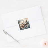 Personalized Soft Peony Watercolor Bloom Quadratischer Aufkleber (Umschlag)