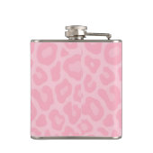 Personalized Soft Pink Leopard Print Flachmann (Rückseite)