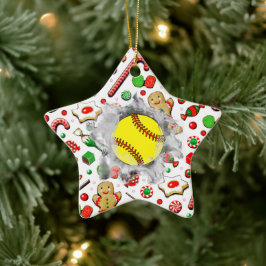 Personalized Softball Collectible Keramik Ornament