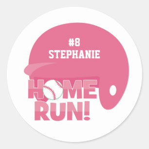 Personalized softball home run helmet sticker