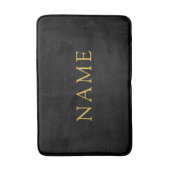 Personalized Solid Black Bath Mat with Custom Name Badematte (Vorderseite Vertikal)