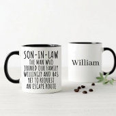 Personalized Son in Law  Tasse