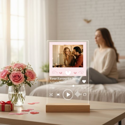 Personalized Song Code Romantic LED Night Light  Acrylschild