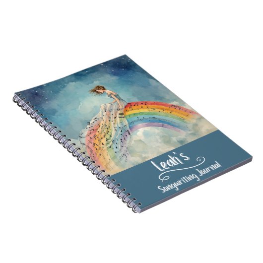PERSONALIZED Songwriting Journal, Spiral Bound Notizblock (Rechte Seite)