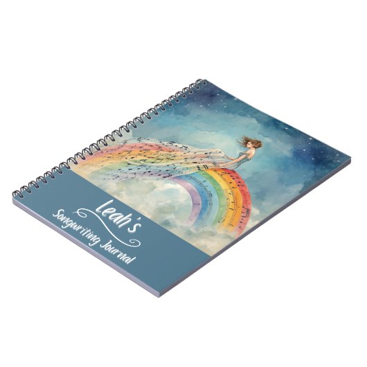 PERSONALIZED Songwriting Journal, Spiral Bound Notizblock (Linke Seite)
