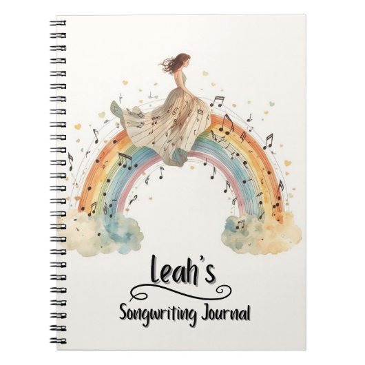 PERSONALIZED Songwriting Journal, Spiral Bound Notizblock (Vorderseite)