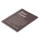 Personalized Soul Sister Definition Notizblock (Linke Seite)