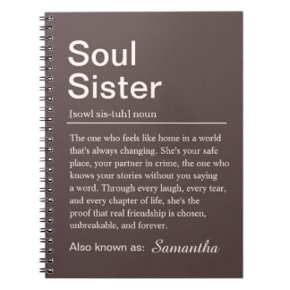Personalized Soul Sister Definition Notizblock