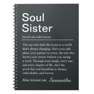 Personalized Soul Sister Definition Notizblock