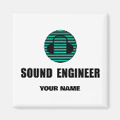 Personalized Sound Engineer Audio Engineering Magnet (Vorne)