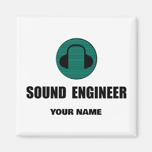 Personalized Sound Engineer Audio Engineering Magnet (Vorne)