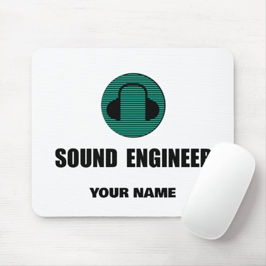 Personalized Sound Engineer Audio Engineering Mousepad (Mit Mouse)