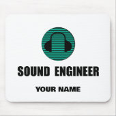 Personalized Sound Engineer Audio Engineering Mousepad (Vorne)
