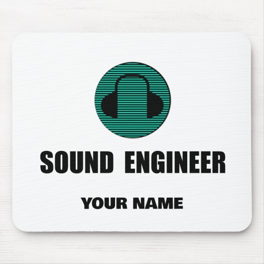 Personalized Sound Engineer Audio Engineering Mousepad (Vorne)
