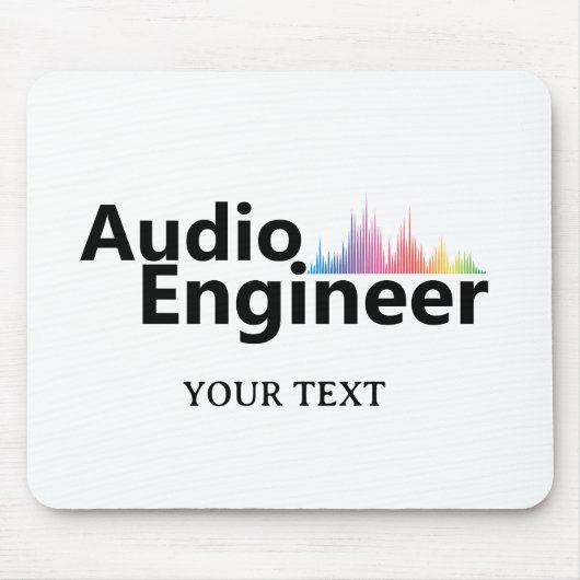 Personalized Sound Engineer Audio Engineering Mousepad (Vorne)