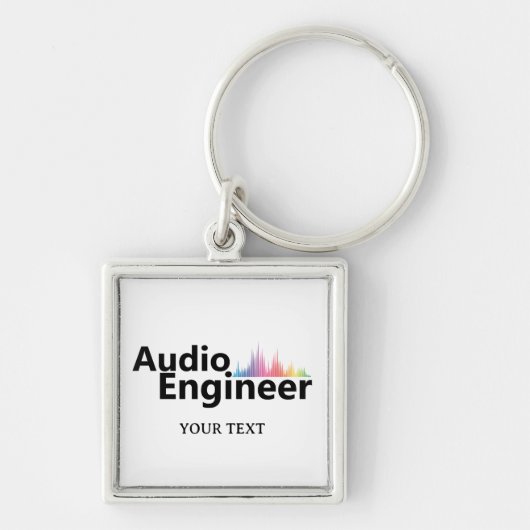 Personalized Sound Engineer Audio Engineering Schlüsselanhänger (Vorne)