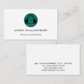Personalized Sound Engineer Audio Engineering Visitenkarte (Vorne/Hinten)