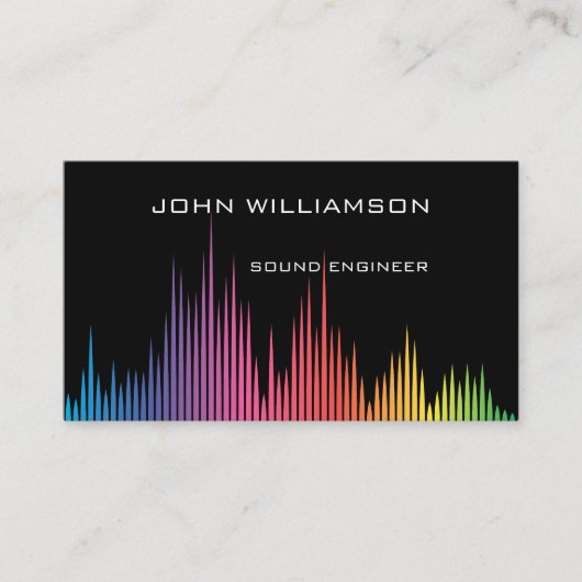 Personalized Sound Engineer Audio Engineering Visitenkarte (Vorderseite)