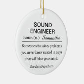 Personalized Sound Engineer Definition Keramik Ornament (Rechts)