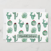 Personalized Southwest Cactus Botanical Note Card Mitteilungskarte (Vorderseite)