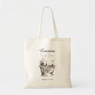 Personalized Spa Day Tote Bag - Custom Name Tragetasche