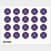 Personalized Space Birthday Girl Party Sticker (Blatt)
