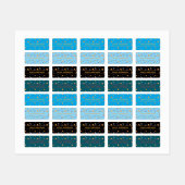 Personalized Space Name Labels neutral Set Etiketten (Blatt)