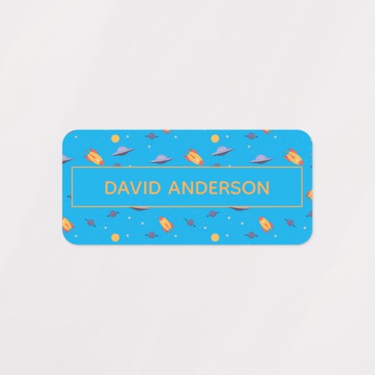 Personalized Space Name Labels neutral Set Etiketten (Design 1)