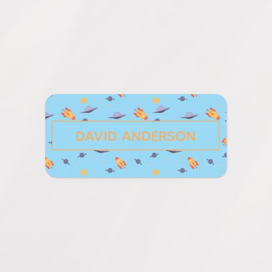 Personalized Space Name Labels neutral Set Etiketten (Design 2)