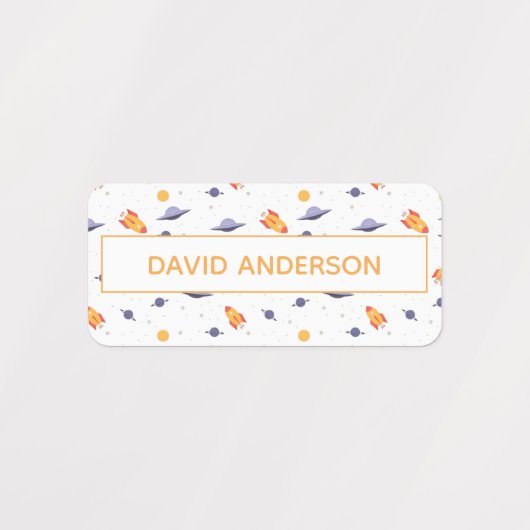 Personalized Space Name Labels neutral Set Etiketten (Design 1)