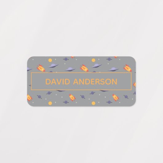 Personalized Space Name Labels neutral Set Etiketten (Design 2)