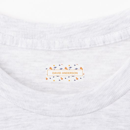 Personalized Space Name Labels neutral Set Etiketten (Befestigt)