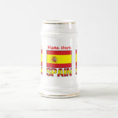 Personalized Spain Flag Heritage Design Bierglas (Mittel)