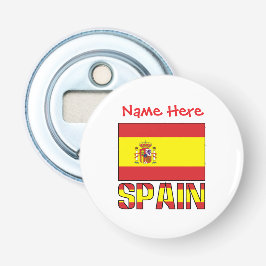 Personalized Spain Flag Heritage Design Flaschenöffner
