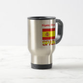 Personalized Spain Flag Heritage Design Reisebecher (VorderseiteRechts)