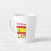 Personalized Spain Flag Heritage Design Small Milchtasse (Linke Ecke)