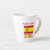 Personalized Spain Flag Heritage Design Small Milchtasse (Rechte Ecke)