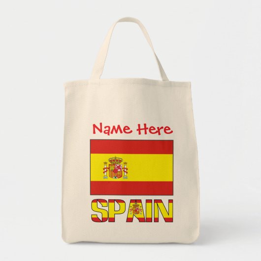 Personalized Spain Flag Tragetasche (Vorne)