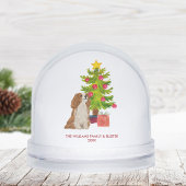 Personalized Spaniel Dog Christmas Schneekugeln