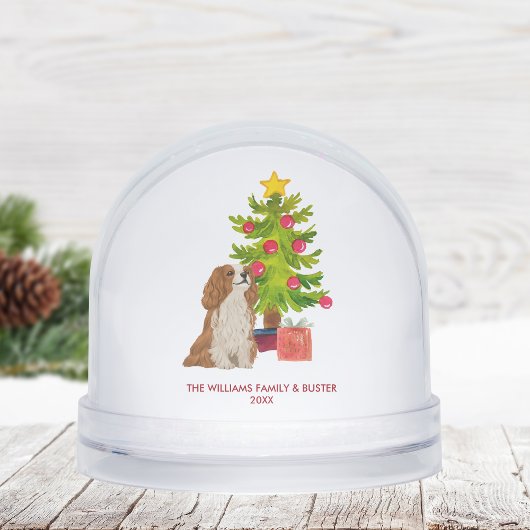 Personalized Spaniel Dog Christmas Schneekugeln