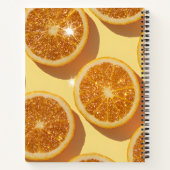 Personalized Sparkle Citrus Glitter Orange Notizblock (Rückseite)